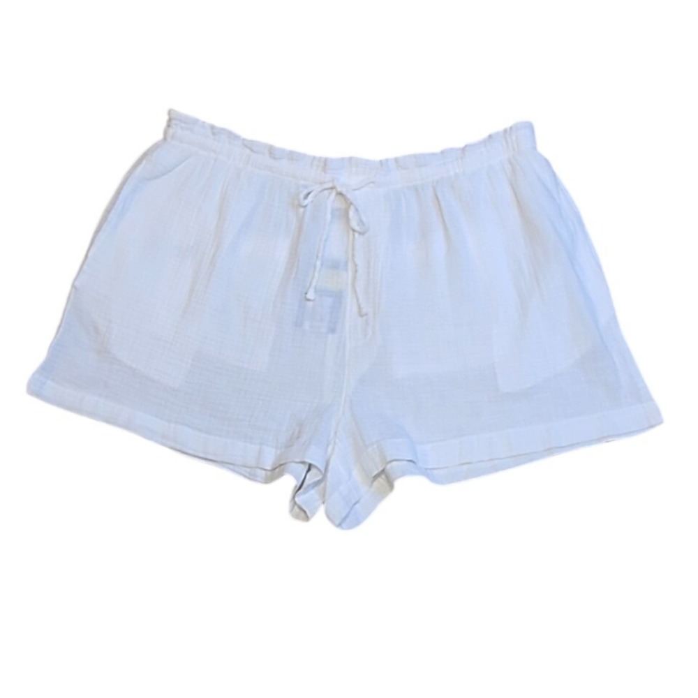 Universal Thread White Gauze Cotton Shorts XL Drawstring Elastic Waist